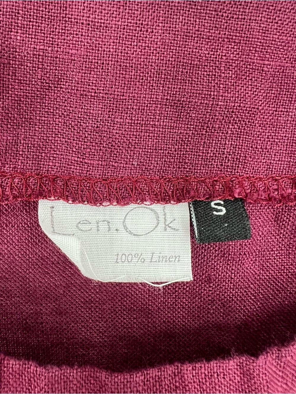 Len Ok Linen Striped Drop Waist Sleeveless Dress 100% linen - Picture 4 of 9